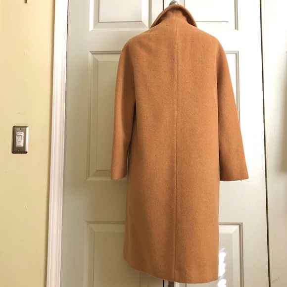 Vintage Camel Hair Pockets Double Breasted Jacket Coat Size M - Picture 10 of 14